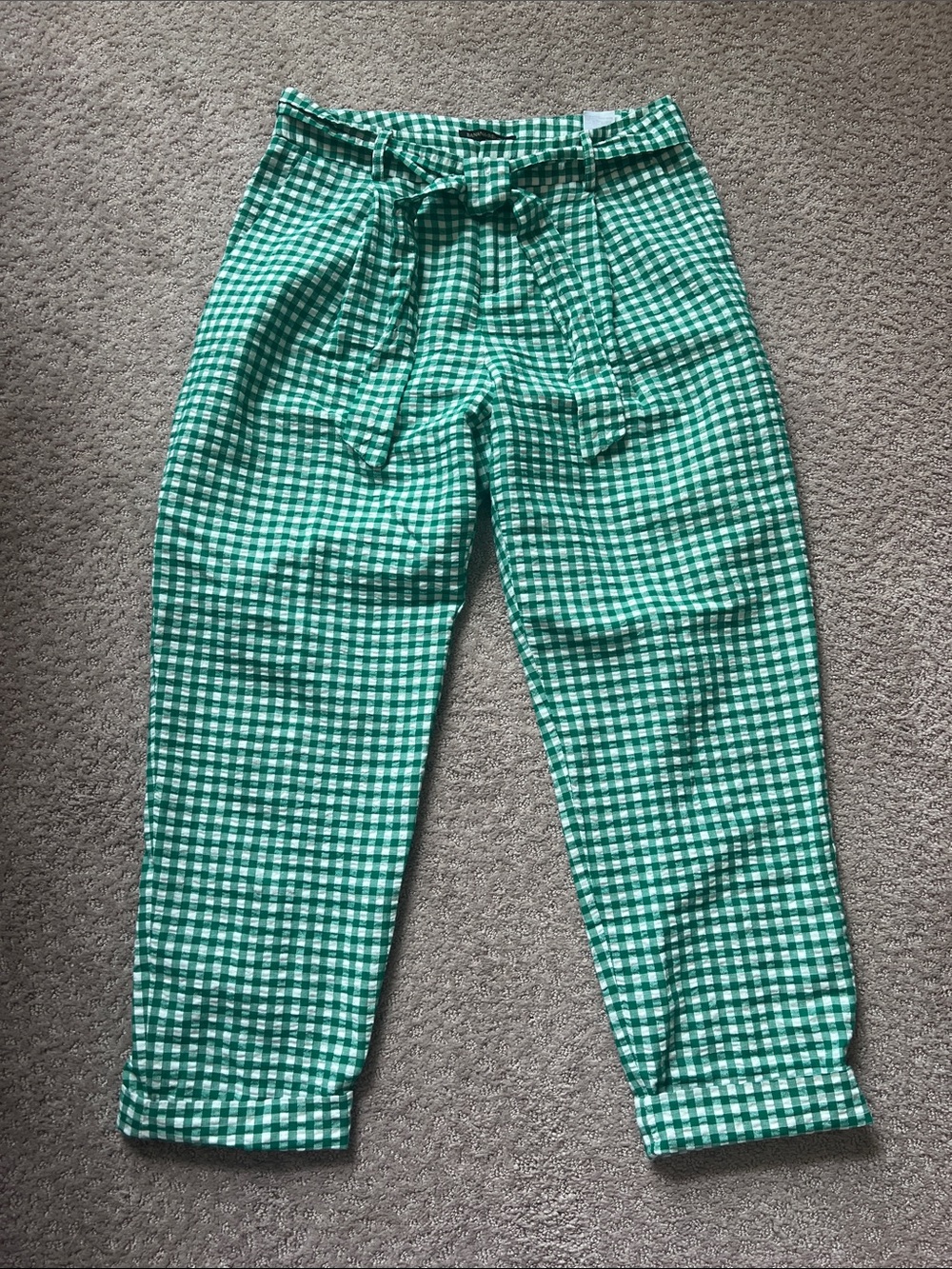 Banana Republic green gingham pants